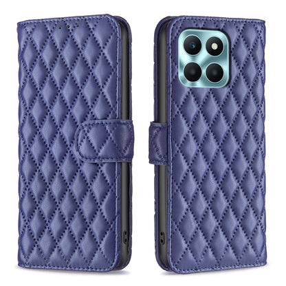 For Honor X6a Diamond Lattice Wallet Flip Leather Phone Case(Blue) - Honor Cases by PMC Jewellery | Online Shopping South Africa | PMC Jewellery | Buy Now Pay Later Mobicred