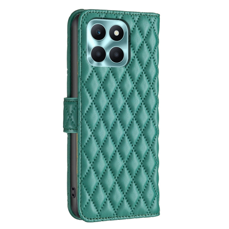 For Honor X6a Diamond Lattice Wallet Flip Leather Phone Case(Green) - Honor Cases by PMC TechLife | Online Shopping South Africa | PMC TechLife | Buy Now Pay Later Mobicred
