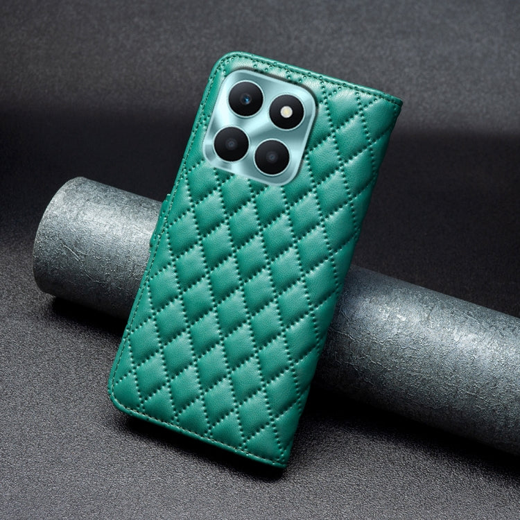 For Honor X6a Diamond Lattice Wallet Flip Leather Phone Case(Green) - Honor Cases by PMC TechLife | Online Shopping South Africa | PMC TechLife | Buy Now Pay Later Mobicred