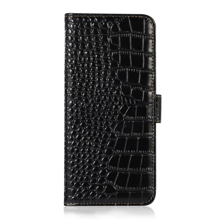 For Sony Xperia 5 VI Crocodile Top Layer Cowhide Leather Phone Case(Black) - Sony Cases by PMC TechLife | Online Shopping South Africa | PMC TechLife | Buy Now Pay Later Mobicred