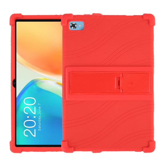 For Teclast M40 Plus Shockproof Silicone Tablet Protective Case with Holder(Red) - Teclast by PMC Jewellery | Online Shopping South Africa | PMC Jewellery | Buy Now Pay Later Mobicred