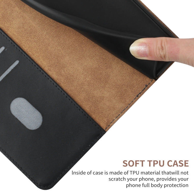 For Honor X6b HT02 Genuine Leather Fingerprint-proof Flip Phone Case(Black) - Honor Cases by PMC TechLife | Online Shopping South Africa | PMC TechLife | Buy Now Pay Later Mobicred