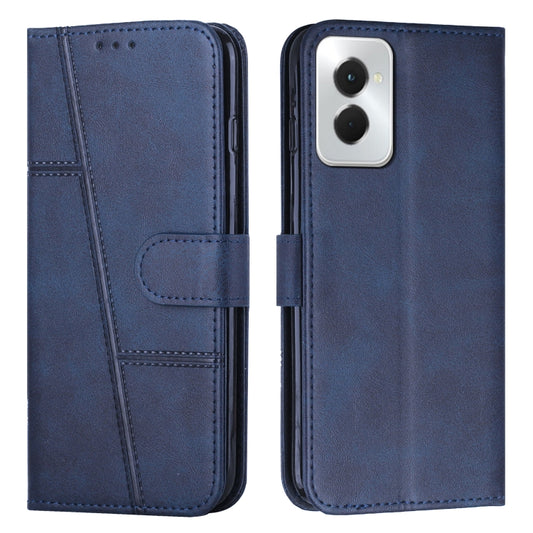 For Motorola Moto G Power 2024 Stitching Calf Texture Buckle Leather Phone Case(Blue) - Motorola Cases by PMC Jewellery | Online Shopping South Africa | PMC Jewellery | Buy Now Pay Later Mobicred