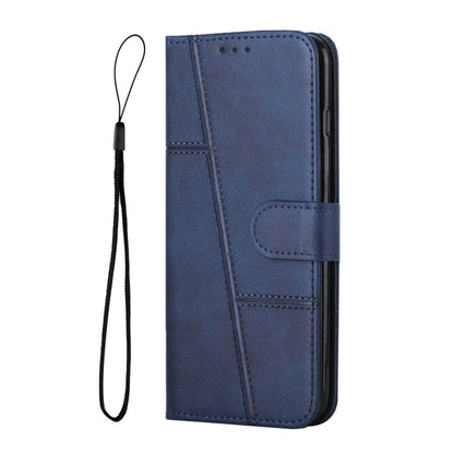 For Motorola Moto G Power 2024 Stitching Calf Texture Buckle Leather Phone Case(Blue) - Motorola Cases by PMC Jewellery | Online Shopping South Africa | PMC Jewellery | Buy Now Pay Later Mobicred