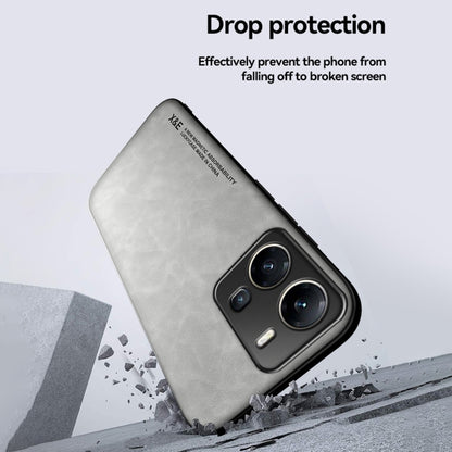 For vivo X100 Pro Skin Feel Magnetic Leather Back Phone Case(Light Grey) - X100 Pro Cases by PMC Jewellery | Online Shopping South Africa | PMC Jewellery