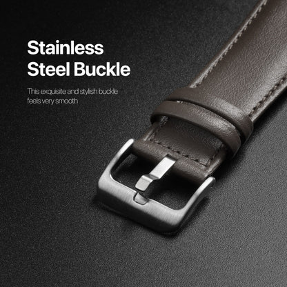 For Apple Watch Ultra 49mm DUX DUCIS YS Series Genuine Leather Watch Band(Grey) - Watch Bands by DUX DUCIS | Online Shopping South Africa | PMC Jewellery | Buy Now Pay Later Mobicred