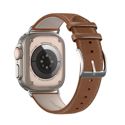 For Apple Watch 3 42mm DUX DUCIS YS Series Genuine Leather Watch Band(Brown) - Watch Bands by DUX DUCIS | Online Shopping South Africa | PMC Jewellery | Buy Now Pay Later Mobicred