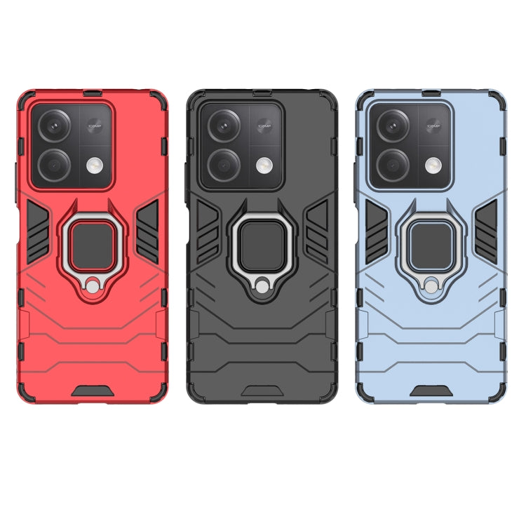 For Xiaomi Redmi Note 13 Shockproof PC + TPU Holder Phone Case(Navy Blue) - Xiaomi Cases by PMC TechLife | Online Shopping South Africa | PMC TechLife | Buy Now Pay Later Mobicred