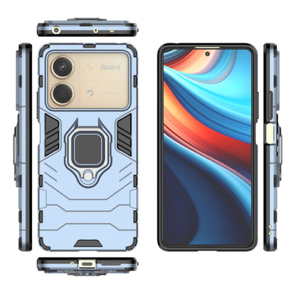 For Xiaomi Redmi Note 13R Pro 5G Shockproof PC + TPU Holder Phone Case(Navy Blue) - Xiaomi Cases by PMC Jewellery | Online Shopping South Africa | PMC Jewellery | Buy Now Pay Later Mobicred