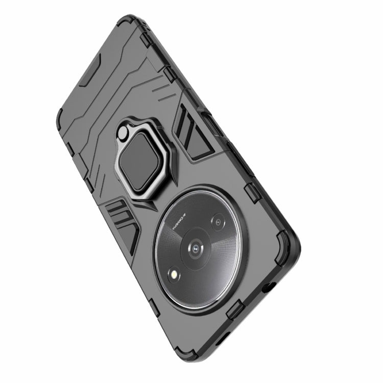 For Xiaomi Redmi A3 4G Shockproof PC + TPU Holder Phone Case(Navy Blue) - Xiaomi Cases by PMC TechLife | Online Shopping South Africa | PMC TechLife | Buy Now Pay Later Mobicred