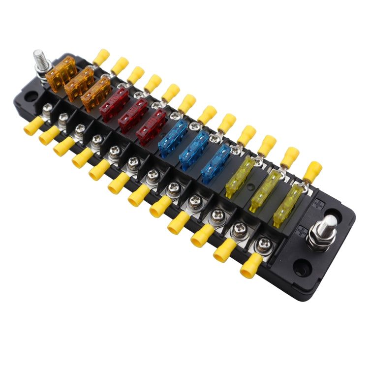 CP-4042 Vertical 12 Way Fuse Block with 12pcs Fuses and 12pcs Rerminals - Fuse by PMC Jewellery | Online Shopping South Africa | PMC Jewellery | Buy Now Pay Later Mobicred