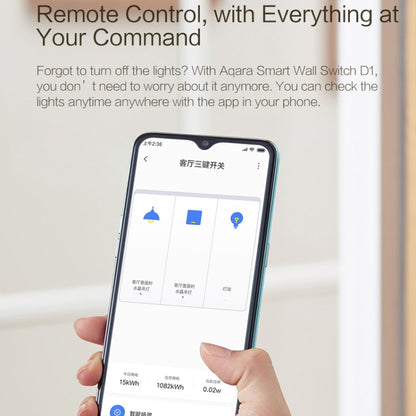 Original Xiaomi Youpin Aqara Smart Wall Switch D1, Single FireWire Single Button Version - Smart Switch by Xiaomi | Online Shopping South Africa | PMC Jewellery | Buy Now Pay Later Mobicred