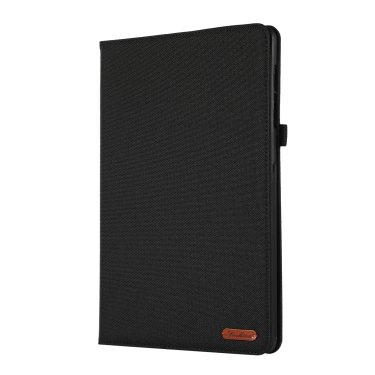 For Samsung Galaxy Tab S10 FE / S9 FE Fabric Texture Horizontal Flip Leather Tablet Case(Black) - Other Galaxy Tab PC by PMC Jewellery | Online Shopping South Africa | PMC Jewellery | Buy Now Pay Later Mobicred