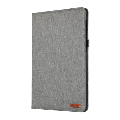 For Samsung Galaxy Tab S9 Horizontal Flip TPU + Fabric PU Leather Tablet Case(Grey) - Galaxy Tab S9 Cases by PMC Jewellery | Online Shopping South Africa | PMC Jewellery | Buy Now Pay Later Mobicred