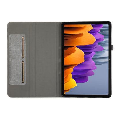 For Samsung Galaxy Tab S9+ / S10+ Horizontal Flip TPU + Fabric PU Leather Tablet Case(Grey) - Other Galaxy Tab PC by PMC Jewellery | Online Shopping South Africa | PMC Jewellery | Buy Now Pay Later Mobicred