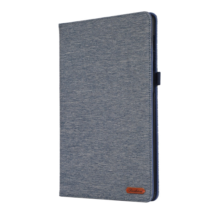 For Samsung Galaxy Tab S10 Ultra Horizontal Flip TPU + Fabric PU Leather Tablet Case(Dark Blue) - Tab S10 Ultra Cases by PMC Jewellery | Online Shopping South Africa | PMC Jewellery | Buy Now Pay Later Mobicred