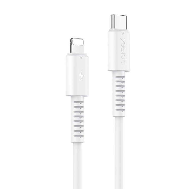 Yesido CA153 PD 20W USB-C / Type-C to 8 Pin Charging Data Cable, Length: 1m(White) - 2 in 1 Cable by Yesido | Online Shopping South Africa | PMC Jewellery | Buy Now Pay Later Mobicred