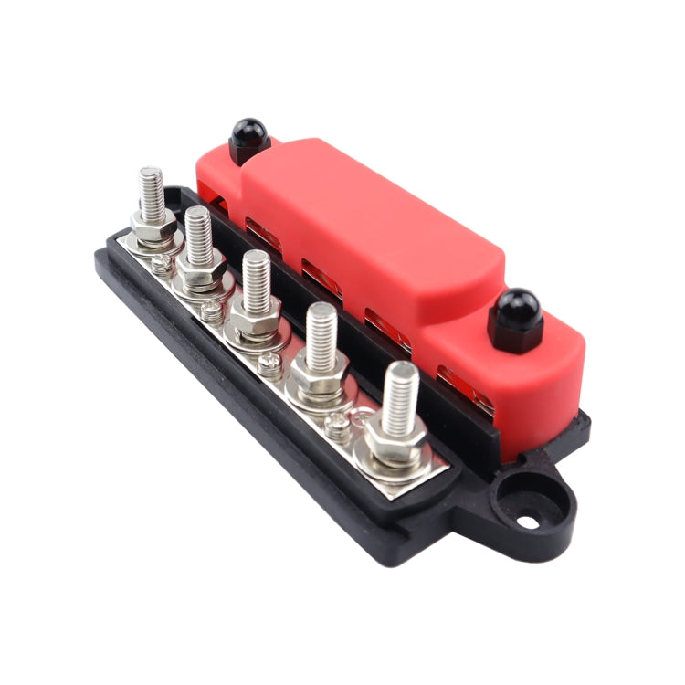 CP-4132 RV / Yacht M6 5-stud Double Row Busbar(Red Black) - Fuse by PMC Jewellery | Online Shopping South Africa | PMC Jewellery | Buy Now Pay Later Mobicred