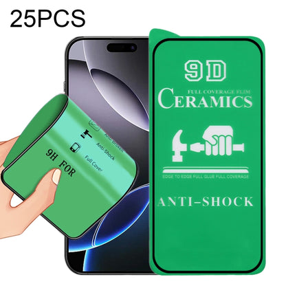 For iPhone 16 Pro Max 25pcs 9D Full Screen Full Glue Ceramic Film - iPhone 16 Pro Max Tempered Glass by PMC Jewellery | Online Shopping South Africa | PMC Jewellery | Buy Now Pay Later Mobicred