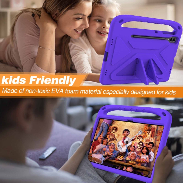 For Samsung Galaxy Tab S9+ Handle EVA Shockproof Tablet Case with Holder(Purple) - free shipping - PMC Jewellery - Order now!