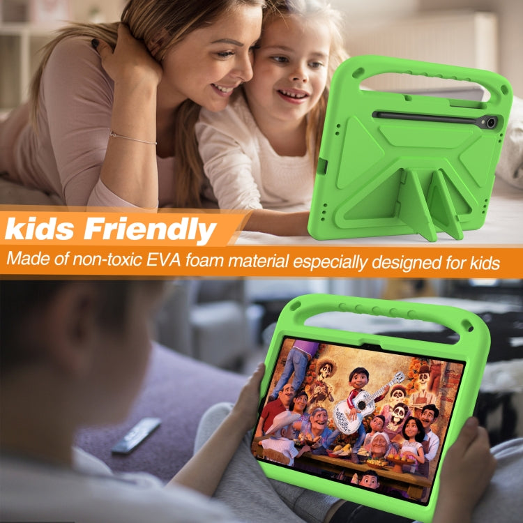 For Samsung Galaxy Tab S9 Handle EVA Shockproof Tablet Case with Holder(Green) - free shipping - PMC Jewellery - Order now!
