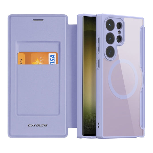 For Samsung Galaxy S23 Ultra 5G DUX DUCIS Skin X Pro Series Magsafe PC + TPU Phone Leather Case(Purple) - Galaxy S23 Ultra 5G Cases by DUX DUCIS | Online Shopping South Africa | PMC Jewellery