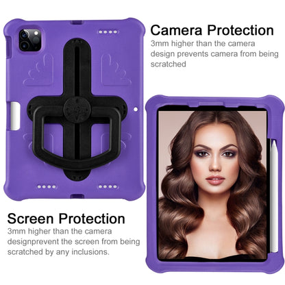 For iPad Air 11 2024 Shield 360 Rotation Handle EVA Shockproof PC Tablet Case(Purple Black) - iPad Air 11 2024 Cases by PMC Jewellery | Online Shopping South Africa | PMC Jewellery | Buy Now Pay Later Mobicred