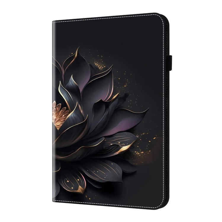 For Samsung Galaxy Tab S9 Ultra Crystal Texture Painted Leather Tablet Case(Purple Lotus) - Galaxy Tab S9 Ultra Cases by PMC Jewellery | Online Shopping South Africa | PMC Jewellery | Buy Now Pay Later Mobicred