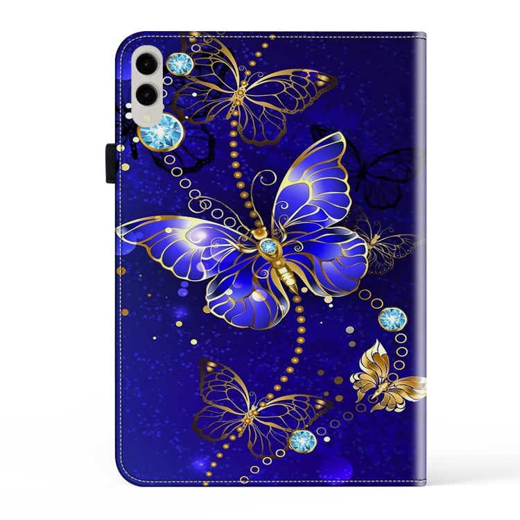 For Samsung Galaxy Tab S9 Ultra Crystal Texture Painted Leather Tablet Case(Diamond Butterflies) - Galaxy Tab S9 Ultra Cases by PMC Jewellery | Online Shopping South Africa | PMC Jewellery | Buy Now Pay Later Mobicred