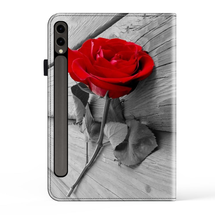 For Samsung Galaxy Tab S9+ / S9 FE+ Crystal Texture Painted Leather Tablet Case(Rose) - free shipping - PMC Jewellery - Order now!