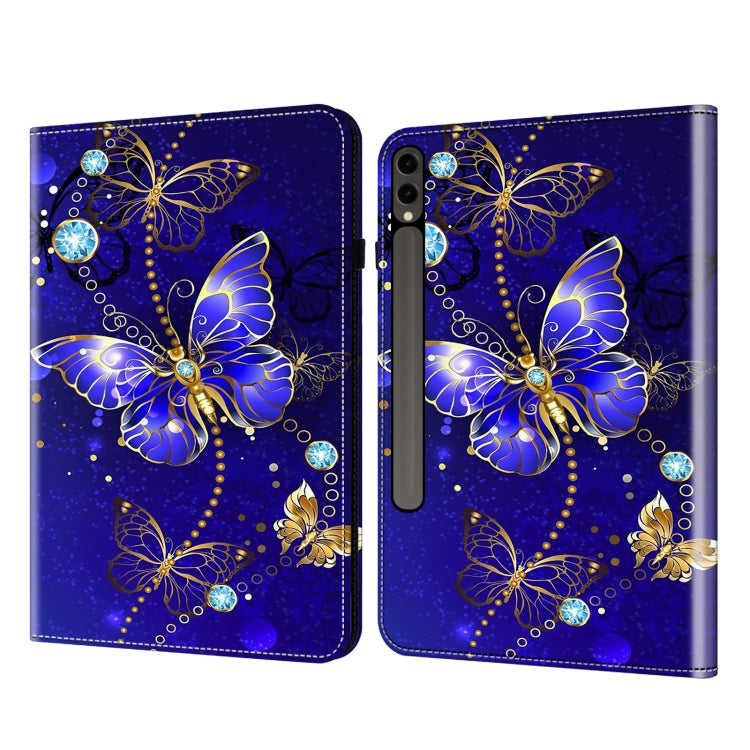 For Samsung Galaxy Tab S9+ / S9 FE+ Crystal Texture Painted Leather Tablet Case(Diamond Butterflies) - Galaxy Tab S9 FE+ by PMC Jewellery | Online Shopping South Africa | PMC Jewellery | Buy Now Pay Later Mobicred