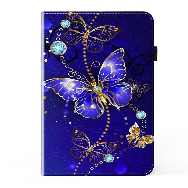 For Samsung Galaxy Tab S9+ / S9 FE+ Crystal Texture Painted Leather Tablet Case(Diamond Butterflies) - Galaxy Tab S9 FE+ by PMC Jewellery | Online Shopping South Africa | PMC Jewellery | Buy Now Pay Later Mobicred