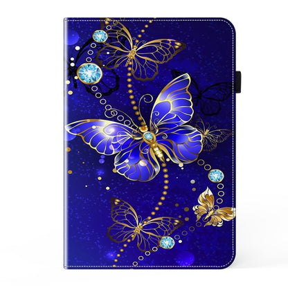 For Samsung Galaxy Tab S9+ / S9 FE+ Crystal Texture Painted Leather Tablet Case(Diamond Butterflies) - Galaxy Tab S9 FE+ by PMC Jewellery | Online Shopping South Africa | PMC Jewellery | Buy Now Pay Later Mobicred