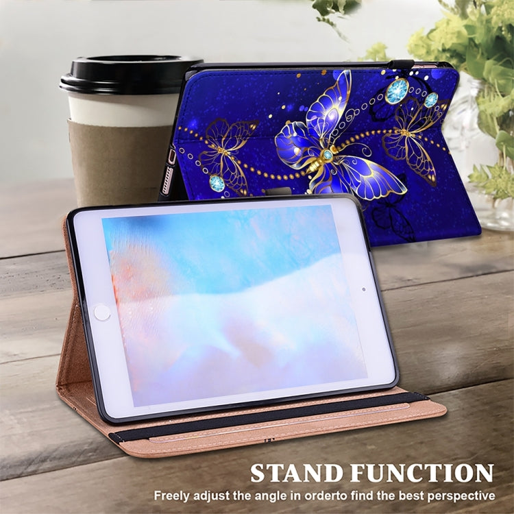 For Samsung Galaxy Tab S9+ / S9 FE+ Crystal Texture Painted Leather Tablet Case(Diamond Butterflies) - Galaxy Tab S9 FE+ by PMC Jewellery | Online Shopping South Africa | PMC Jewellery | Buy Now Pay Later Mobicred