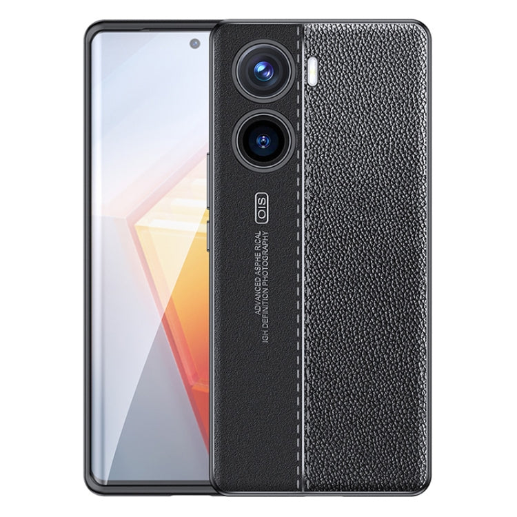 For vivo V29e Litchi Texture Shockproof TPU Phone Case(Black) - vivo Cases by PMC TechLife | Online Shopping South Africa | PMC TechLife | Buy Now Pay Later Mobicred