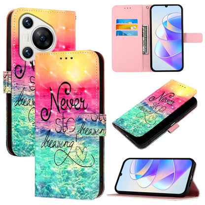 For Huawei Pura 70 3D Painting Horizontal Flip Leather Phone Case(Chasing Dreams) - Huawei Cases by PMC Jewellery | Online Shopping South Africa | PMC Jewellery | Buy Now Pay Later Mobicred