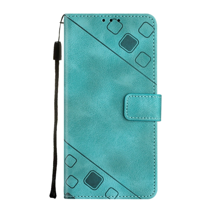 For Motorola Moto G Play 5G 2024 Skin Feel Embossed Leather Phone Case(Green) - Motorola Cases by PMC Jewellery | Online Shopping South Africa | PMC Jewellery | Buy Now Pay Later Mobicred