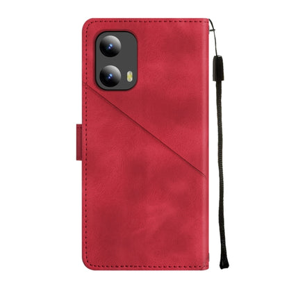 For Motorola Moto G Play 5G 2024 Skin Feel Embossed Leather Phone Case(Red) - Motorola Cases by PMC Jewellery | Online Shopping South Africa | PMC Jewellery | Buy Now Pay Later Mobicred