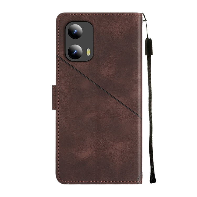 For Motorola Moto G Play 5G 2024 Skin Feel Embossed Leather Phone Case(Brown) - Motorola Cases by PMC Jewellery | Online Shopping South Africa | PMC Jewellery | Buy Now Pay Later Mobicred