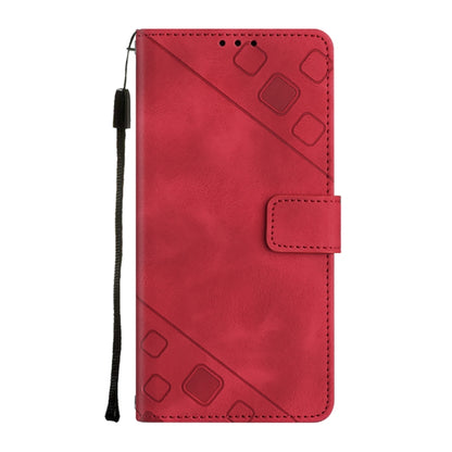 For Google Pixel 9 / 9 Pro Skin-feel Embossed Leather Phone Case(Red) - Google Cases by PMC Jewellery | Online Shopping South Africa | PMC Jewellery | Buy Now Pay Later Mobicred