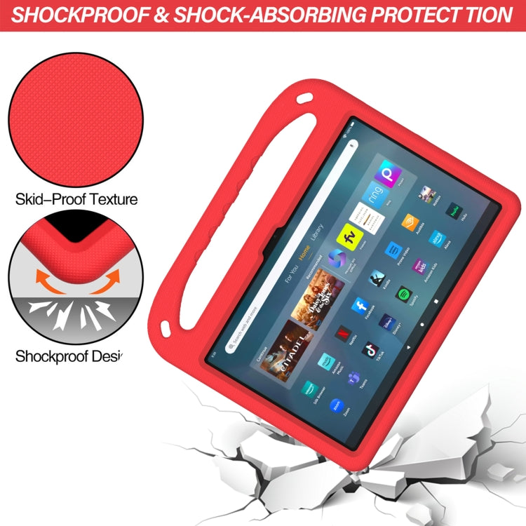 For Amazon Kindle Fire Max 11 Handle EVA Shockproof Tablet Case with Holder(Red) - Amazon by PMC TechLife | Online Shopping South Africa | PMC TechLife | Buy Now Pay Later Mobicred