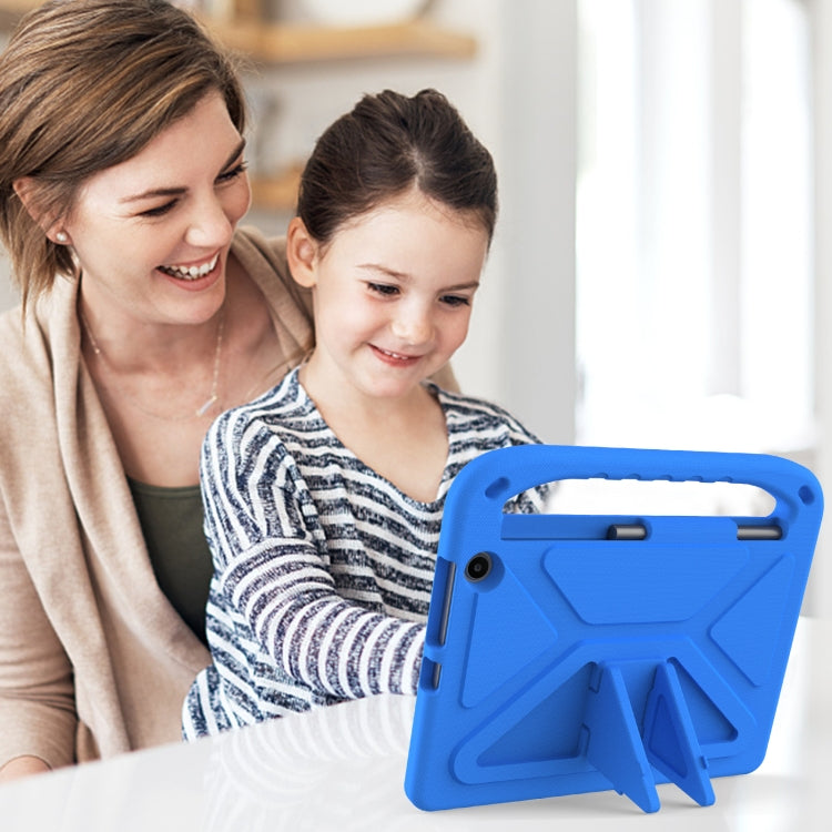 For Amazon Kindle Fire Max 11 Handle EVA Shockproof Tablet Case with Holder(Blue) - Amazon by PMC TechLife | Online Shopping South Africa | PMC TechLife | Buy Now Pay Later Mobicred