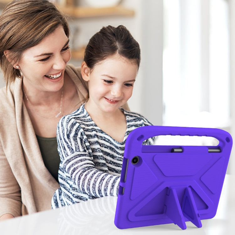 For Amazon Kindle Fire Max 11 Handle EVA Shockproof Tablet Case with Holder(Purple) - Amazon by PMC TechLife | Online Shopping South Africa | PMC TechLife | Buy Now Pay Later Mobicred