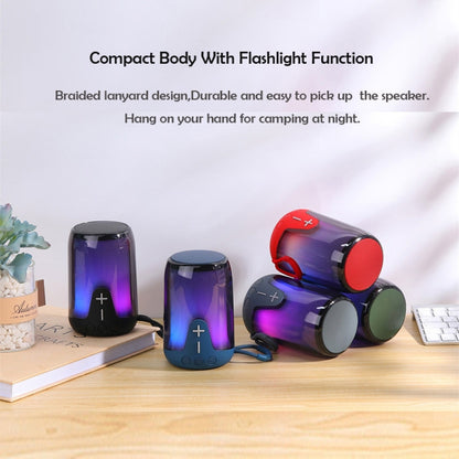 T&G TG-652 Portable RGB Light Transparent Bluetooth Speaker(Green) - Desktop Speaker by T&G | Online Shopping South Africa | PMC Jewellery | Buy Now Pay Later Mobicred