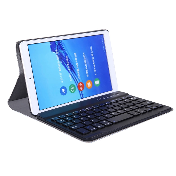 A0T8 For Huawei MatePad T8 8 inch ABS Ultra-thin Detachable Bluetooth Keyboard Voltage PU Leather Tablet Case with Bracket(Black) - Huawei Keyboard by PMC Jewellery | Online Shopping South Africa | PMC Jewellery