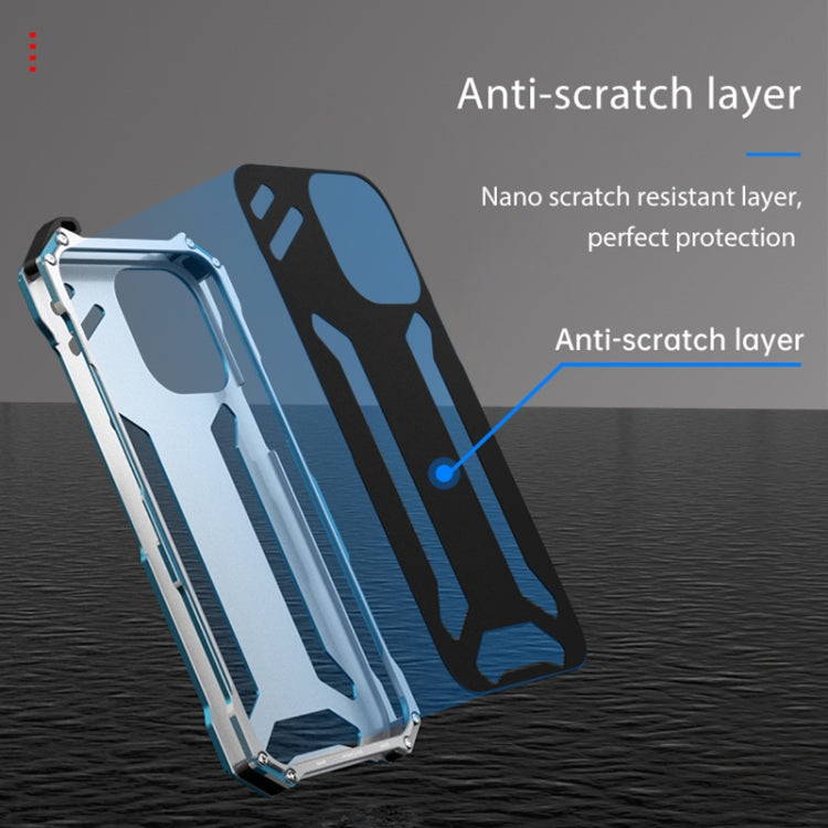 For iPhone 15 Plus R-JUST RJ17 Shockproof Armor Metal Phone Case(Blue) - free shipping - PMC TechLife - Order now!