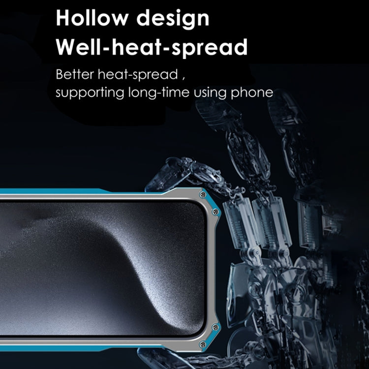 For iPhone 15 Plus R-JUST RJ17 Shockproof Armor Metal Phone Case(Blue) - free shipping - PMC TechLife - Order now!
