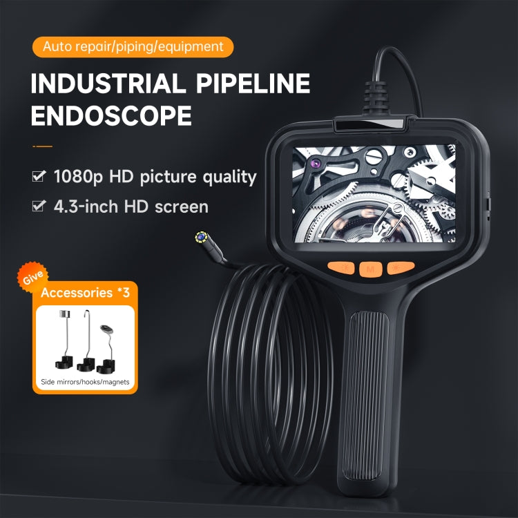 P200 5.5mm Front Lenses Integrated Industrial Pipeline Endoscope with 4.3 inch Screen, Spec:15m Tube -  by PMC Jewellery | Online Shopping South Africa | PMC Jewellery | Buy Now Pay Later Mobicred