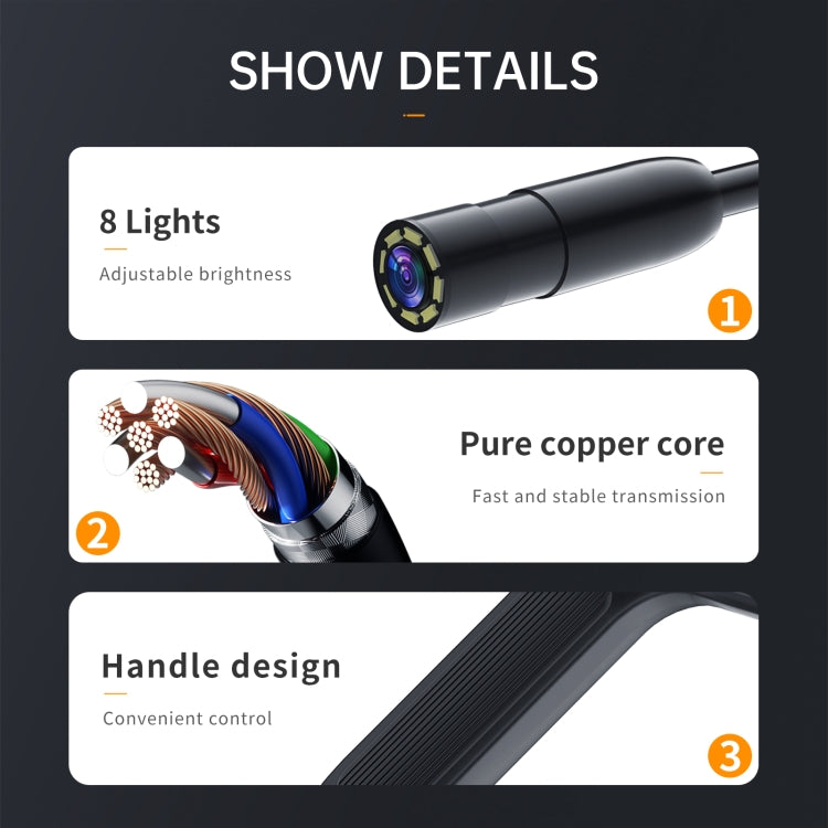 P200 8mm Front Lenses Integrated Industrial Pipeline Endoscope with 4.3 inch Screen, Spec:100m Tube -  by PMC Jewellery | Online Shopping South Africa | PMC Jewellery | Buy Now Pay Later Mobicred