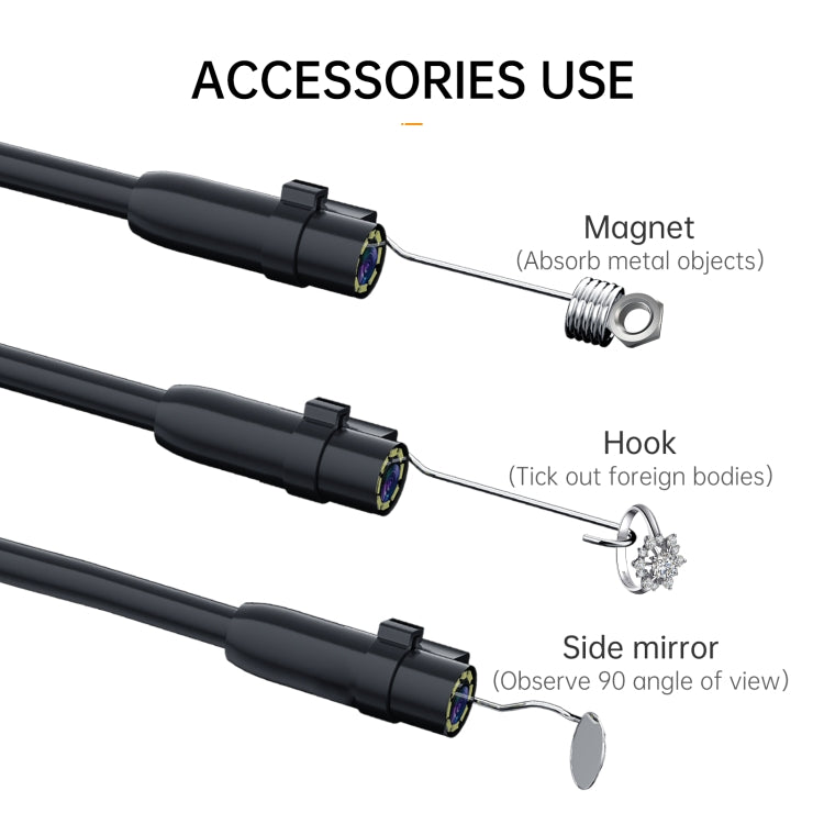 P200 8mm Front Lenses Detachable Industrial Pipeline Endoscope with 4.3 inch Screen, Spec:1m Soft Tube -  by PMC Jewellery | Online Shopping South Africa | PMC Jewellery | Buy Now Pay Later Mobicred